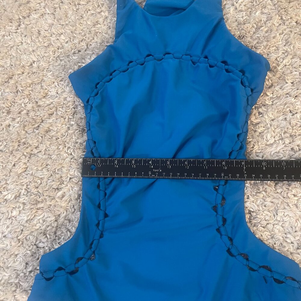 MIKOH Mahina Royal Blue Designer Cutout One Piece Swimsuit Size L - Picture 6 of 10